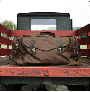 Bolsa de Viaje Deportiva de Lona y Cuero con Cierre, Fabricante OEM, Impermeable, Bolsa de Fin de Semana, Bolsa de Mano LCTB-0064 - Product Image 6