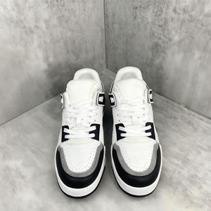 Chaussures de luxe de haute qualité pour hommes et femmes, dessus en cuir de vachette, doublure en tissu coton, baskets tendance - Product Image 6