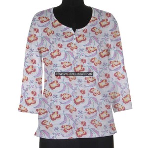 Kurti indien dernier concepteur coton Kurtis pour les femmes en inde main bloc 100% coton indien élégant imprimé femmes Kurtis - Product Image 1