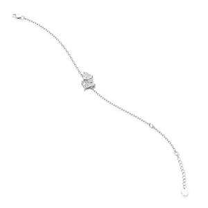 Bracelets à maillons REYES personnalisables en or blanc 14 carats avec diamant de laboratoire de 1,8 carat, bijoux de luxe pour femmes, cadeau d'anniversaire ou de mariage - Product Image 3