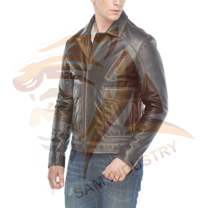 Professional Manufacturer Made <b>Men</b> <b>Leather</b> <b>Jacket</b> Fully Customized Made Anti Wrinkle <b>Leather</b> <b>Jackets</b> For Adults - Product Image 2