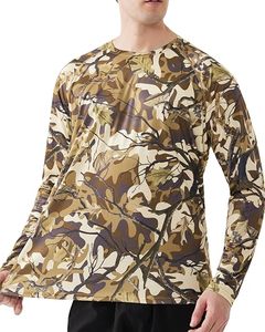 Men's Summer Breathable <b>Camo</b> Hunting Shirts-Long Sleeve Performance Fishing Shirt 100% Polyester Oxford Fabric Lightweight Quick - Product Image 3