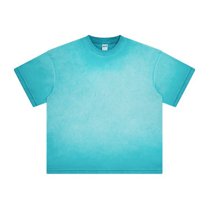 เสื้อยืดคอตตอนหนาน้ำหนักมากทรงโอเวอร์ไซส์ สไตล์วินเทจ ล้างสีแบบแอซิดวอช พร้อมโลโก้สั่งทำพิเศษ สำหรับผู้ชายไซส์พลัส สตรีทแวร์ - Product Image 6