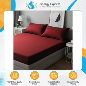 Exhibiting Highest Standard Top Class Quality 120 GSM Fabric Density Wholesale 4 Pcs Polyester Bedsheet Set Available for Sale - Product Image 2