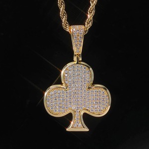 Pendentif géométrique personnalisé en argent et or, bijoux hip-hop rock, pendentif en laiton, bijoux pour rappeurs, pour hommes. - Product Image 2
