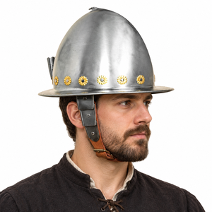 Casco CABASSET, Réplica de Armadura Medieval de Acero Suave Hecha a Mano, Calibre 18, para Cosplay, Cine y Televisión, Reenactamiento - Product Image 1