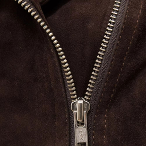 Wholesale Hot Selling Jacket Women's Brown Suede Moto Jacket Full Sleeve Zipper Closure Stand Collar Winter Style - Product Image 6