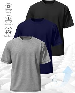 Camiseta de Algodón Cómoda y Moderna para Hombre, Tejido de Punto Suave, Manga Corta, Ropa Casual de Verano, Venta al Por Mayor, Exportación de Fábrica - Product Image 3