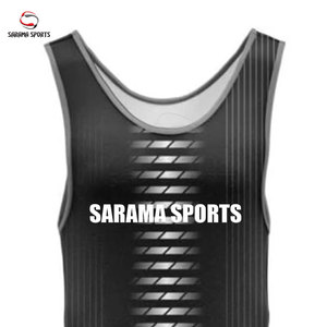 Traje de Lucha Libre Profesional para Hombre, Singlet de Poliéster y Spandex para Competencia, Singlets Juveniles de Lucha Libre con Logotipo Personalizado - Product Image 4