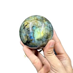 Boule de Labradorite polie faite à la main du meilleur fournisseur, pierre précieuse, sphère de cristal de guérison, style féerique bleu, décor à la maison Feng Shui - Product Image 2