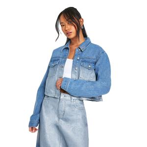 2026 Meilleure Qualité Veste Courte Tricotée Personnalisable OEM pour Femme en Denim Imperméable et Respirant avec Boutons Prix Abordable Personnalisé - Product Image 1