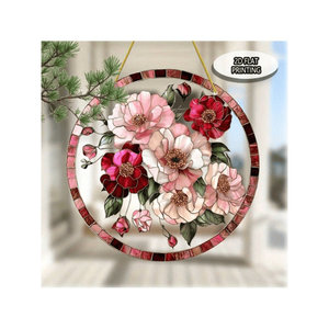 CIFbuy Atrapasueños Acrílico con Diseño Floral Vintage, Colgante Decorativo de Cristal Colorido para Ventana, para Mejorar el Ambiente, TikTok - Product Image 4