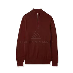 Sudaderas de invierno para hombre, de color liso, al por mayor, con media cremallera, prendas básicas de moda, las más vendidas para hombre - Product Image 6