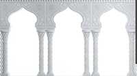 Gapura Marmer Arsitektur Alami Desain Islami Modern Ukiran Tangan Dapat Disesuaikan Tahan Lama Pemasangan di Dinding Masjid Ukiran Mihrab HAYAT