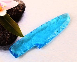Couteau en obsidienne flèche bleue, décoration d'intérieur, sculpture en pierre artisanale, énergie de guérison, Feng Shui, objet cadeau décoratif - Product Image 4