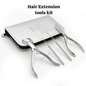 Kit de herramientas profesionales para extensiones de cabello, hecho de acero inoxidable de alta calidad, juego de alicates para microanillos con aguja de gancho y estuche de almacenamiento. - Product Image 5