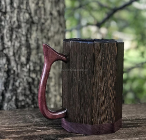 Tazas navideñas de madera pulida personalizables de suministro directo del fabricante, artesanías naturales ecológicas, estilo Hada, 301-400ml - Product Image 2