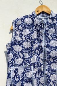 Nouvel arrivage Veste matelassée réversible doublée Veste de travail indienne avec écussons faits à la main Manteaux Veste matelassée bohème pour femmes - Product Image 5