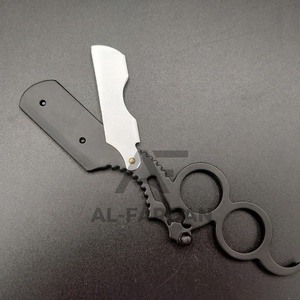 Navajas de Barbero AL-FARDAN de Acero Inoxidable Sostenible, Diseño Negro Mate, Bloqueo de Seguridad, Doble Hoja Reemplazable - Product Image 3