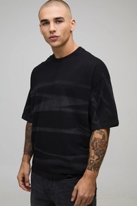 เสื้อยืดสตรีทแวร์ผู้ชายไซส์ใหญ่ ทรงบ็อกซี่ ไหล่ตก ผ้าฝ้ายเนื้อหนัก สวมใส่สบายๆ แฟชั่นฤดูร้อน - Product Image 3