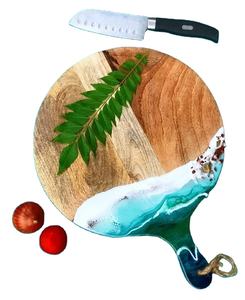 Tabla de quesos de madera y resina de estilo elegante, fabricante y exportador, Decoración de mesa y fiesta de boda, tabla de cortar usada para Cocina - Product Image 1