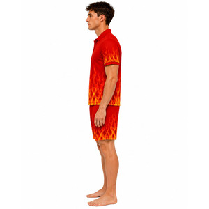Ensemble polo et short de luxe pour homme, coton premium, confortable, tenue d'été deux pièces, logo personnalisé - Product Image 4