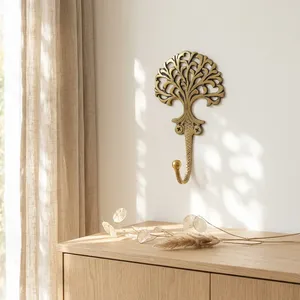 Brass Tree <b>Wall</b> <b>Hooks</b> for <b>Keys</b> Coats & Bags Decorative Metal <b>Wall</b> Mounted <b>Key</b> Holder Coat Hanger Entryway Organizer - Product Image 2