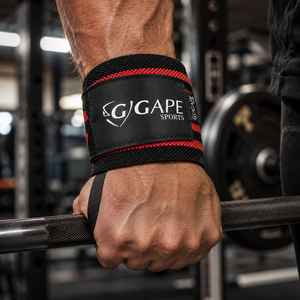 GAPE SPORTS Support de poignet pour haltérophilie, en nylon, avec boucle auto-agrippante, élasticité réglable, respirant, noir, rouge, vert, universel, adulte, OEM - Product Image 5