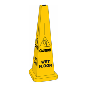 Cônes de signalisation BradyCone en plastique flexible haute visibilité de 25 po de hauteur pour zones de sécurité en laboratoire - Product Image 1