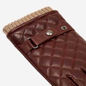 Gants d'hiver pour homme en cuir de vache véritable, à doigts entiers, compatibles écran tactile, thermiques et respirants, pour la conduite et les activités de plein air - Product Image 4