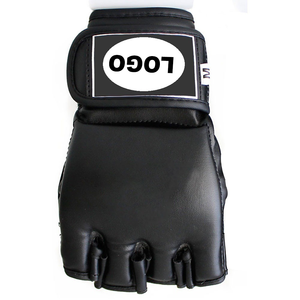 <b>Leather</b> MMA Gloves Half Finger Breathable Adjustable <b>Wrist</b> <b>Strap</b> for Closure Boxing Training Adults UV Protection - Product Image 4