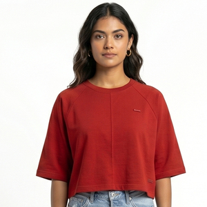 T-shirt Boxy à Épaules Tombantes pour Femme, Col Rond Oversize, T-shirt Boxy d'Été pour Dames, T-shirt Boxy de Sport pour Femmes - Product Image 4