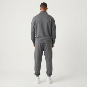 Ensemble de survêtement ample pour homme, sweat-shirt zippé et pantalon de jogging, tenue de sport chaude pour la gym et l'entraînement, deux pièces coupe ample - Product Image 2