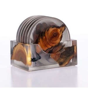 Juego de Posavasos de Resina Premium, Redondos y Cuadrados, para Tazas de Café, Venta al Por Mayor - Product Image 1