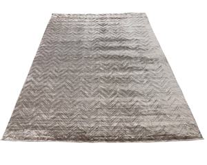 Alfombra de Bambú y Seda Tejida a Mano, Diseño en Relieve Bajo y Alto, Estilo Liso, Respaldo de Algodón Hecho a Mano, Uso en el Hogar y la Oficina, India - Product Image 6
