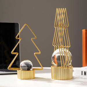 Golden Metal Tree Candle Holders with Star <b>Top</b> Luxury Christmas Decorative Tealight Stands for Indoor Tabletop christmas decor - Product Image 6