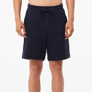 Shorts de sport pour hommes en coton 100% uni, anti-froissement, respirants, avec logo personnalisé imprimé, taille mi-haute, vente en gros d'usine - Product Image 6