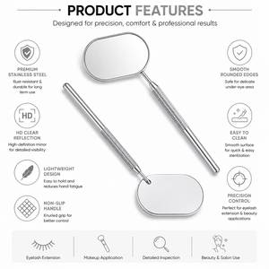 Stainless Steel Dental Mouth <b>Mirror</b> With Textured Handle For Oral Examination - Product Image 5
