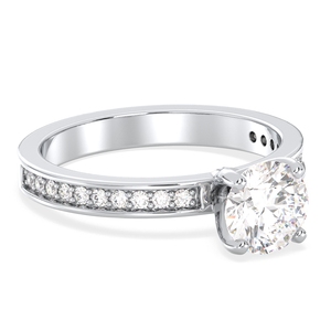 Bague REYES personnalisable en argent sterling 925 plaqué or 14 carats avec moissanite certifiée GRA, cadeau de fiançailles ou de mariage, bijoux fins - Product Image 3
