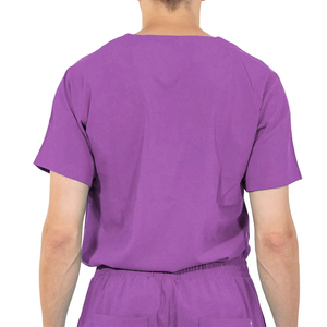 Tenues d'infirmière personnalisables et confortables en spandex et polyester unisexe, uniformes d'hôpital, ensembles de blouses médicales à manches courtes en toile - Product Image 3