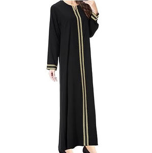 Abayas de qualité supérieure, imprimées et brodées, vêtements traditionnels, offre spéciale Dubaï, respirantes, longueur au sol, manches longues - Product Image 2