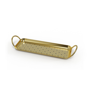 Assiette de service rectangulaire en porcelaine émaillée orange, design moderne, couleur unie, durable, utilisation en intérieur - Product Image 2