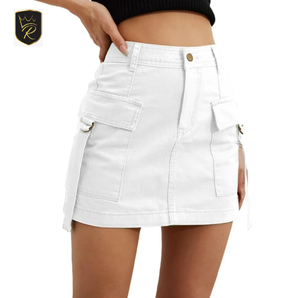 Blue Customized Denim Shorts Low <b>Waist</b> Button Cotton <b>Jeans</b> for Women <b>Elastic</b> Simple Style Short Women's High <b>Waist</b> Denim Fitness - Product Image 1
