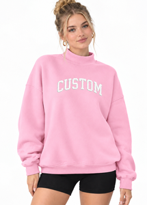 Sudadera Oversize de Cuello Alto para Mujer, Estilo Urbano, Holgada, Informal, de Manga Larga, Ajuste Cómodo, Diseño Moderno y Suelto - Product Image 3