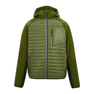 Men Hooded Casual Zipper Waterproof Breathable Winter Warm Hybrid Puffer Parka <b>Jacket</b> OEM - Product Image 6