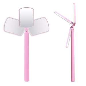 Wholesale Professional Custom Color Coated Stainless Steel 3X Lighted <b>Eyelash</b> Extension Makeup Mirror Private Label Cosmetic - Product Image 4