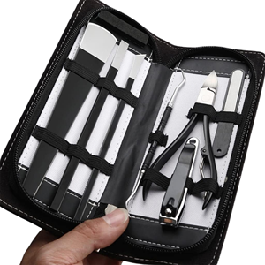 Professional Manicure <b>Nail</b> <b>Kit</b> Stainless Steel Portable Set with Clipper File Scissors in Black Bag with Costum Logo - Product Image 1