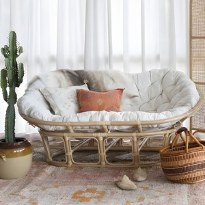 Meubles style bohème, chaise en rotin, prix le plus bas, chaises papasan artisanales 2 places - Product Image 5