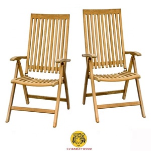 Modern European Style Teak Folding <b>Reclining</b> <b>Chair</b> Outdoor <b>Garden</b> Furniture for Patio Park Leisure for Hotels Exteriors - Product Image 1