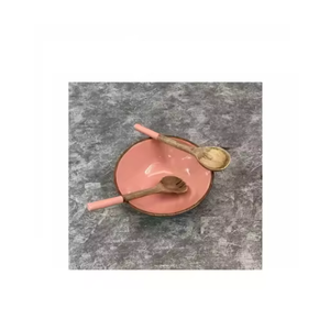 Bol de service artisanal en bois de manguier avec émail imprimé, vaisselle élégante pour l'iftar et la décoration de table - Product Image 6